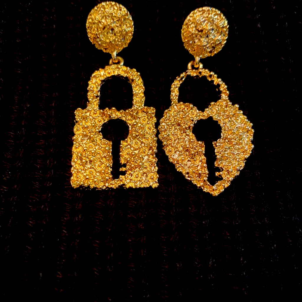 Heart And Lock Mismatch Earrings